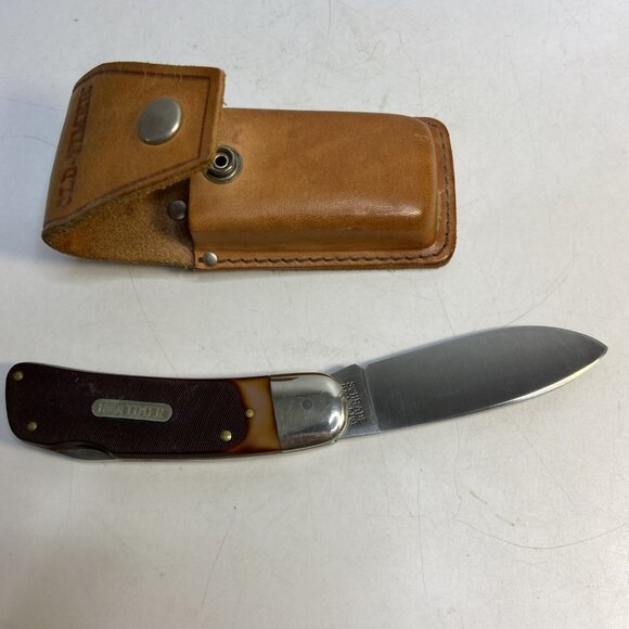 Schrade USA 51OT Old Timer Pocket Lockback Folding Knife 3 3/8 In Blade Sheath - Picture 3 of 15